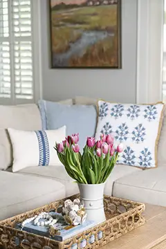 Coastal interior decor by Charleston, SC designer